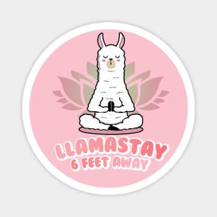 Llamastay 6 feet away Magnet